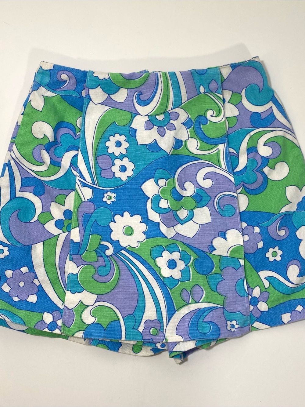 Girls Vintage Groovy Floral Print Skort Size small 5 6 7